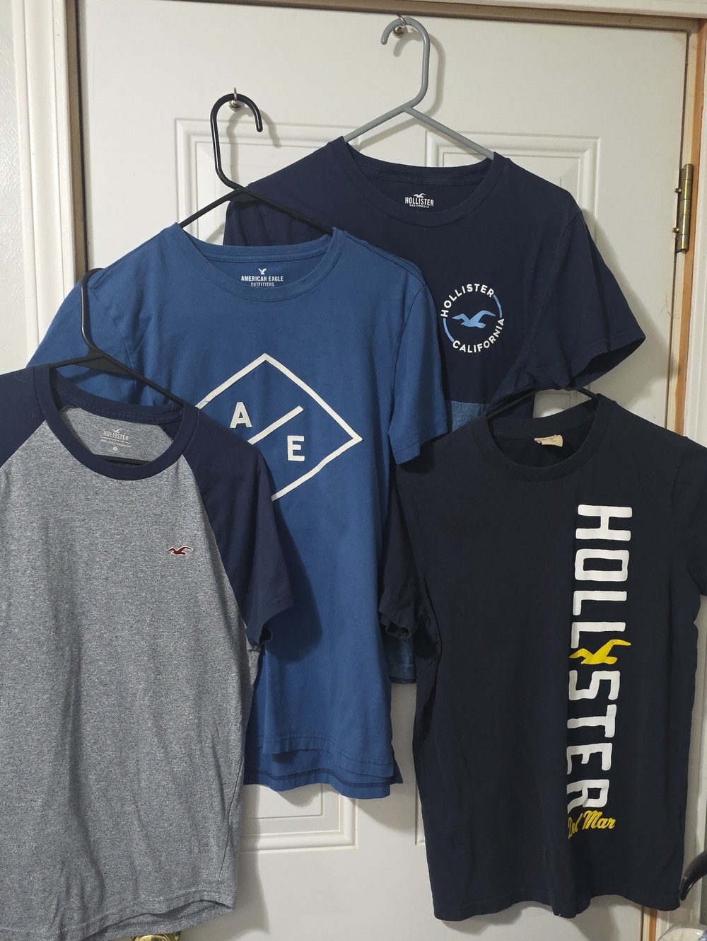 Hollister & American Eagle Navy Blue Tee Bundle